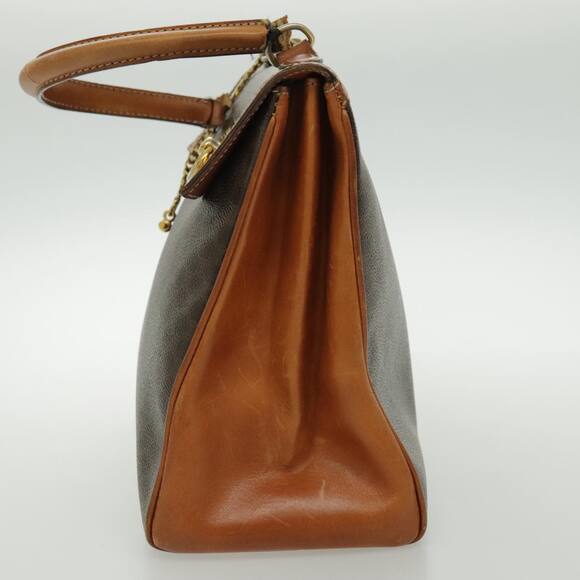 CELINE Macadam Canvas Hand Bag Coated Canvas Brown - Picture 4 of 13